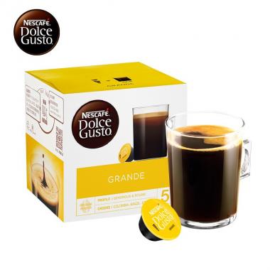 雀巢咖啡多趣酷思 黑胶囊咖啡 英国进口 美式醇香 研磨咖啡粉（雀巢多趣酷思咖啡机适用）16颗装